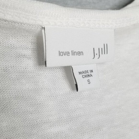 J Jill Love Linen Size S Shirt Lightweight Knit Pullover Floral 3/4 Sleeves - Picture 5 of 5